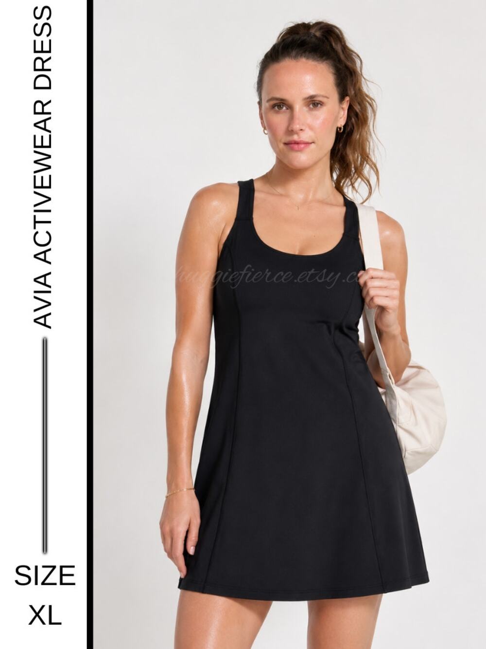 MSRP: $35 | ✨ Size XL Avia Activewear Dress with Built-In Shorts Black Dress ✨